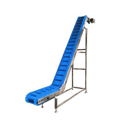 Customized skirt edge belt conveyor by manufacturer, easy to disassemble, 75 degree washable, and large inclination food conveyor