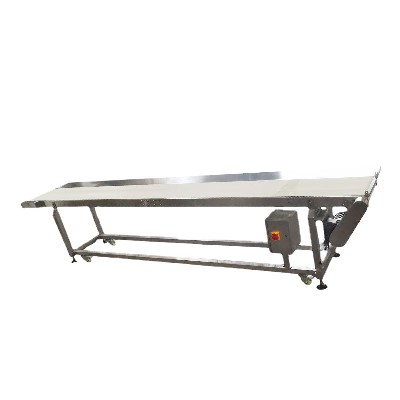 Customized horizontal conveyor by the manufacturer for easy cleaning of food chestnut particles parallel belt conveyor food production line