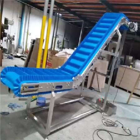 PU wide belt high inclination conveyor