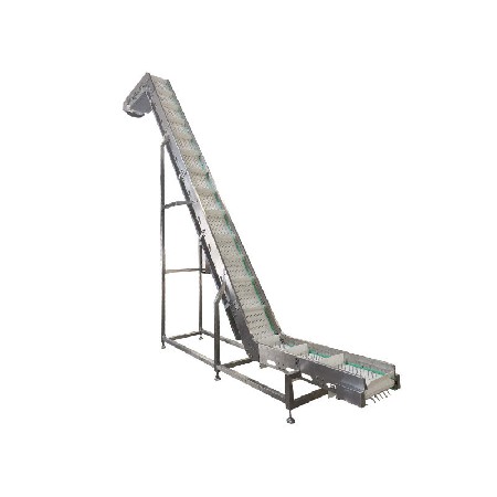 Manufacturer's direct supply of roots, stems, vegetables, and vegetables with partition and large inclination angle conveyor, stainless steel chain plate elevator support customization